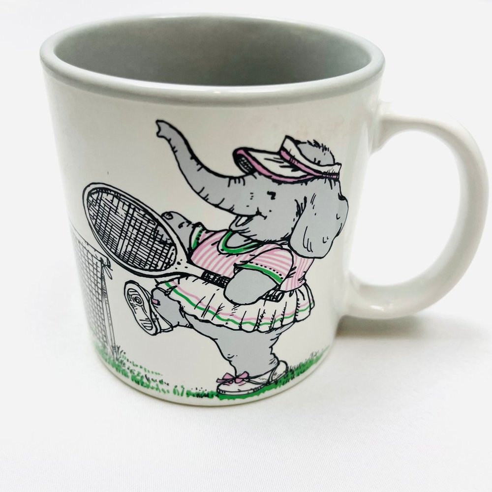 Potpourri Press Elephant Tennis Mug